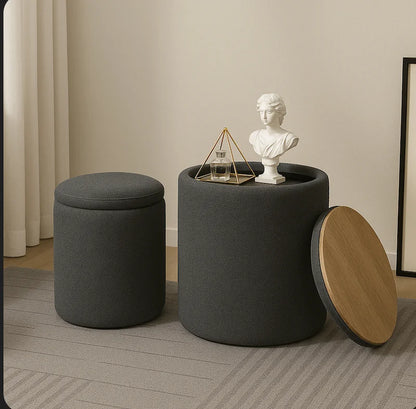 Pouf Bouclé multifonction 4en1 - 2Psc