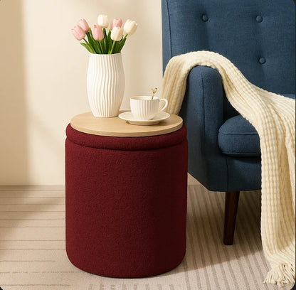 Pouf Bouclé multifonction 4en1 - 2Psc