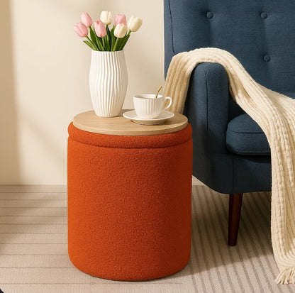 Pouf Bouclé multifonction 4en1 - 2Psc