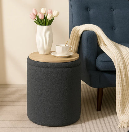 Pouf Bouclé multifonction 4en1 - 2Psc