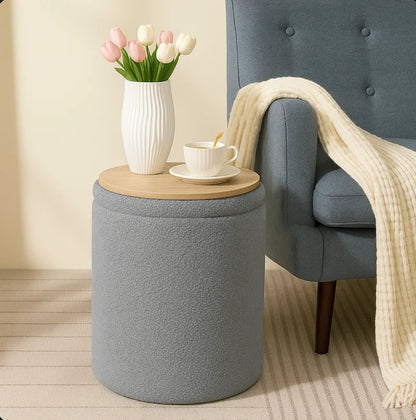 Pouf Bouclé multifonction 4en1 - 2Psc
