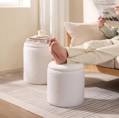Pouf Bouclé multifonction 4en1 - 2Psc